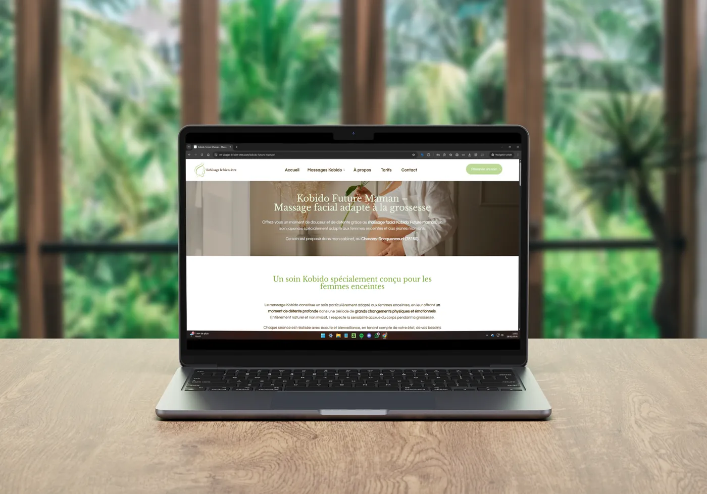 en visage le bien etre refonte site internet seo local logo et instagram