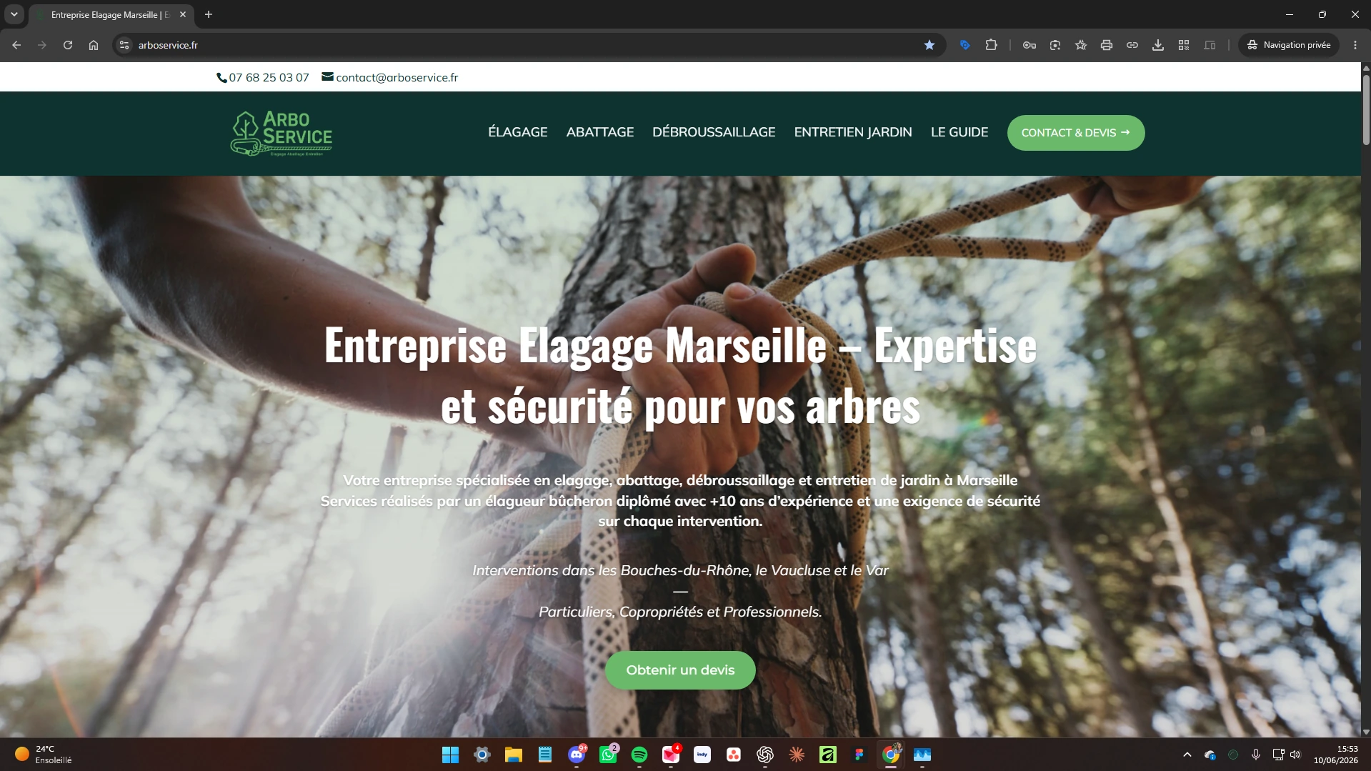 exemple site internet sur mesure à marseille arbo service